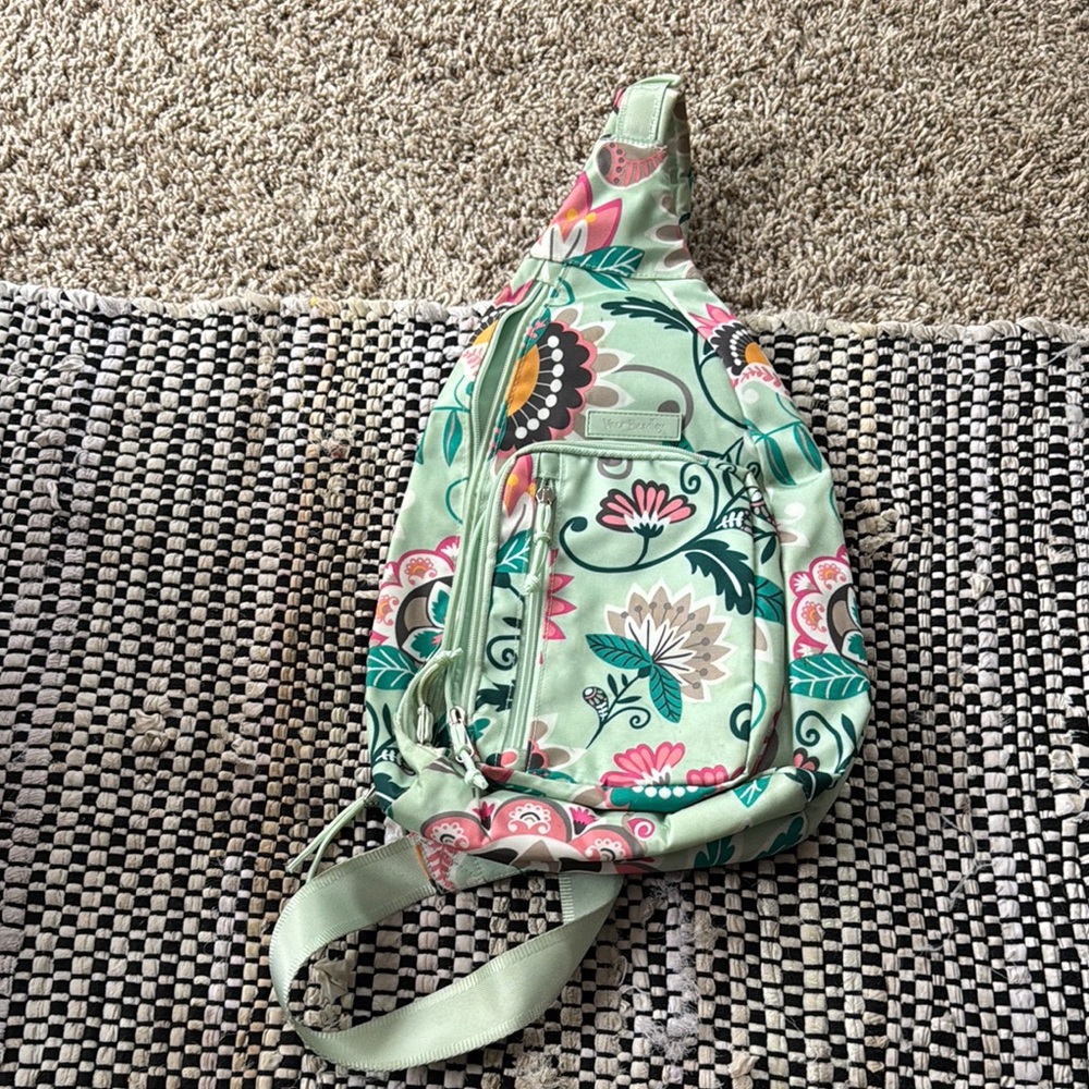Floral Green Sling Bag